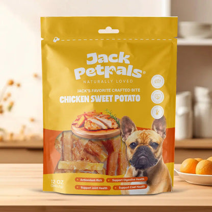 Jack PetPals Crafted Bite Chicken Sweet Potato Dog Treats (12oz) American Pet Supplies