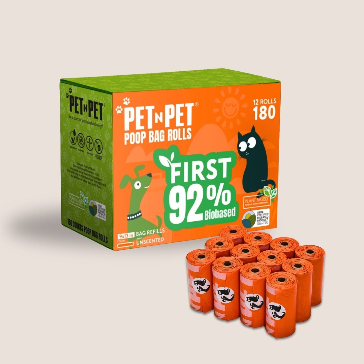 92% Biobased Poop Bags Pet N Pet ®