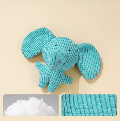 Milou & Lumi Pet Plush Squeaky Toy - Elephant Dr. Milou