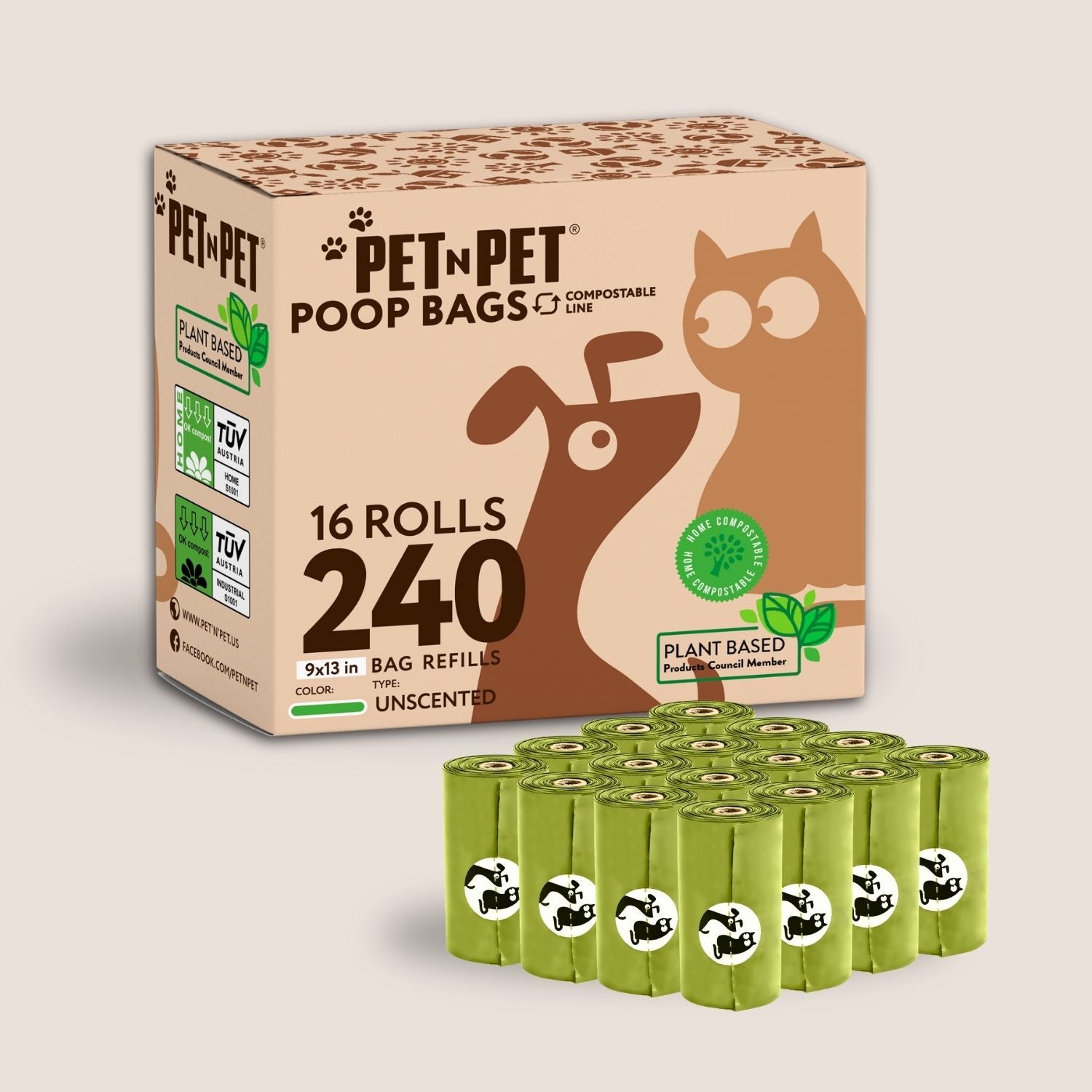 Plant-based Dog Poop Bags Pet N Pet ®