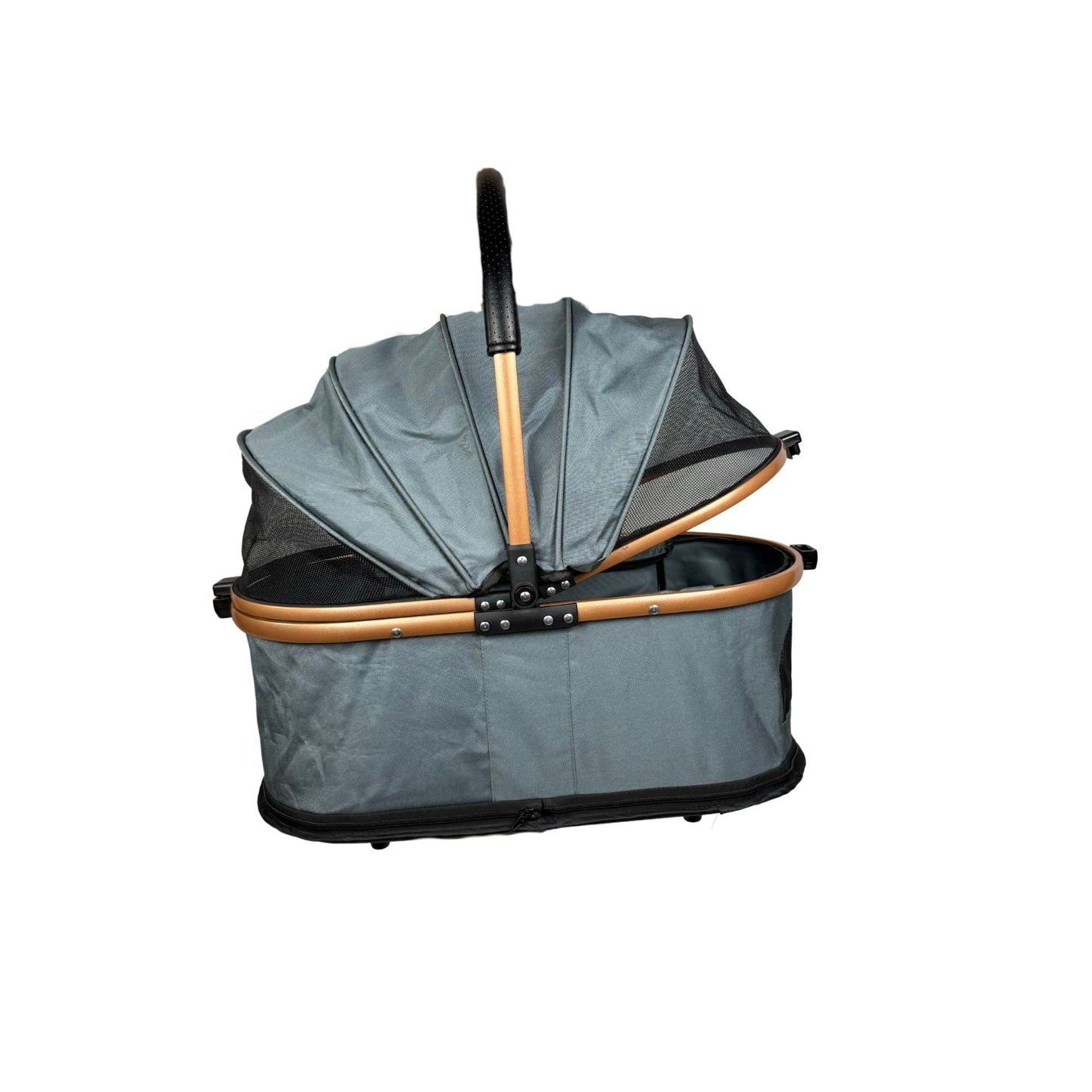 Luxury Pet Stroller for Small & Medium Dogs with Individual Basket Whisker Bark