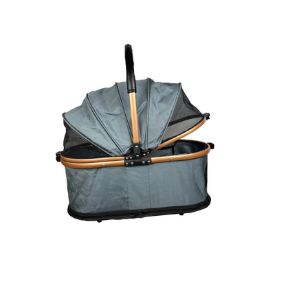 Luxury Pet Stroller for Small & Medium Dogs with Individual Basket Whisker Bark