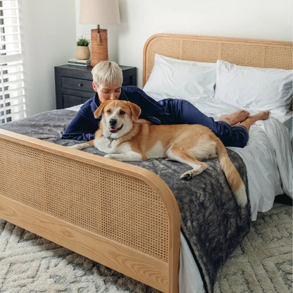 PupProtector™ Luxe Waterproof Bed Runner - Ultra Soft Chinchilla Paw.com
