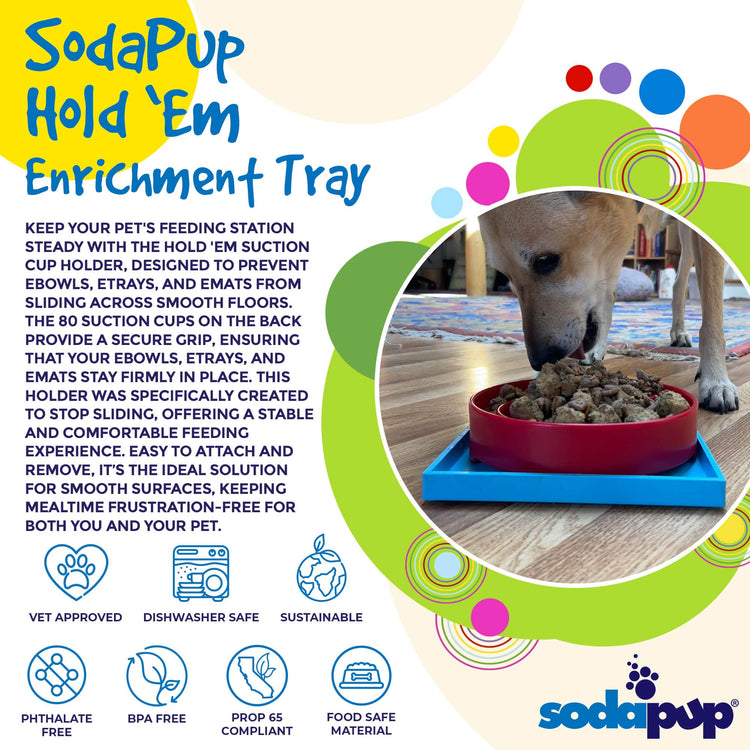 Hold 'em Suction Cup Holder for Dog Bowls & Lick Mats | USA Made