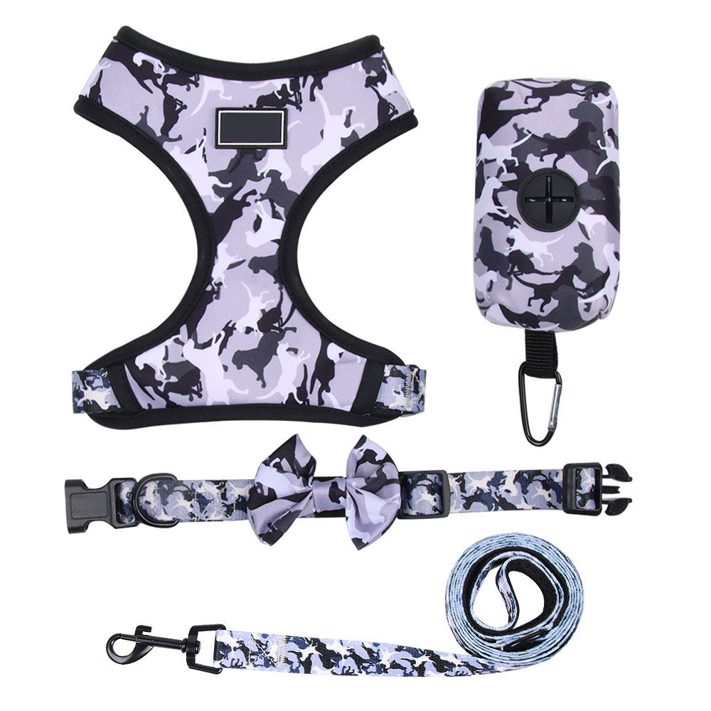 New Pet Leash Undershirt Type Dog Chest Strap Set Of Small And Medium-Sized Dog Walking Rope