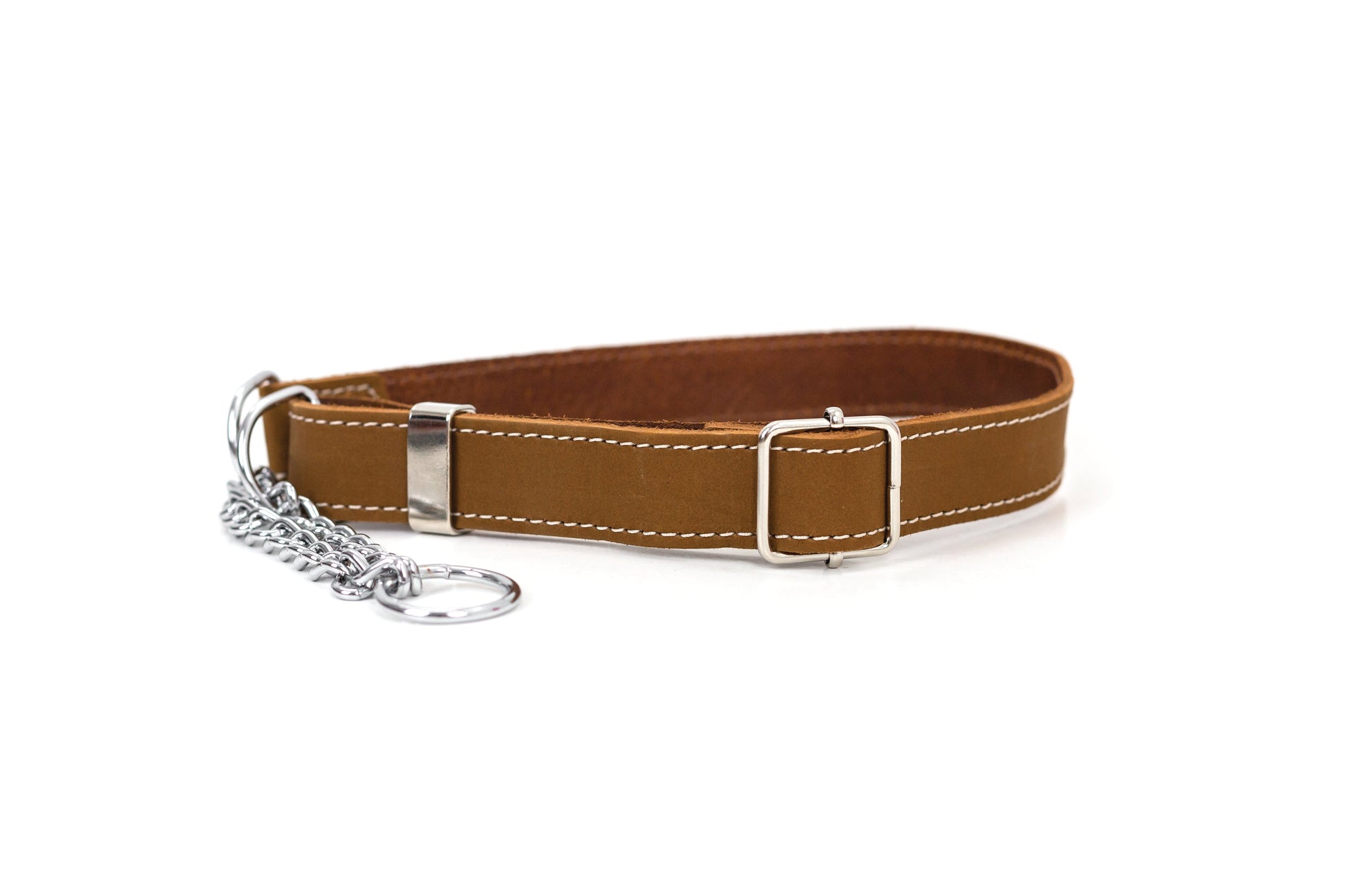 Martingale Earth Brown Leather Dog Collar Euro-Dog Collars and Leads