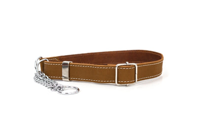 Martingale Earth Brown Leather Dog Collar Euro-Dog Collars and Leads