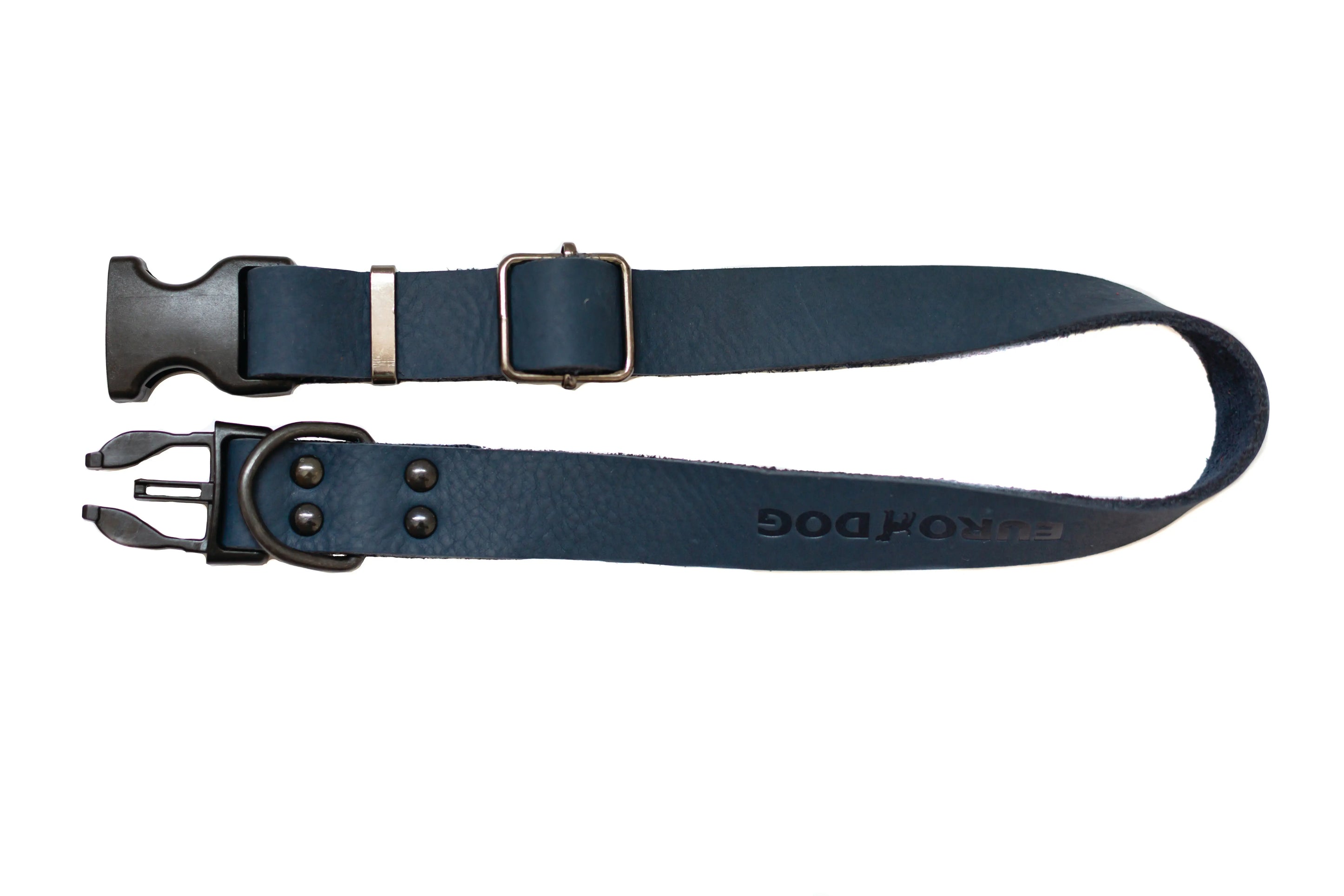 Sport Style Blue Jeans Leather Dog Collar Euro-Dog Collars and Leads