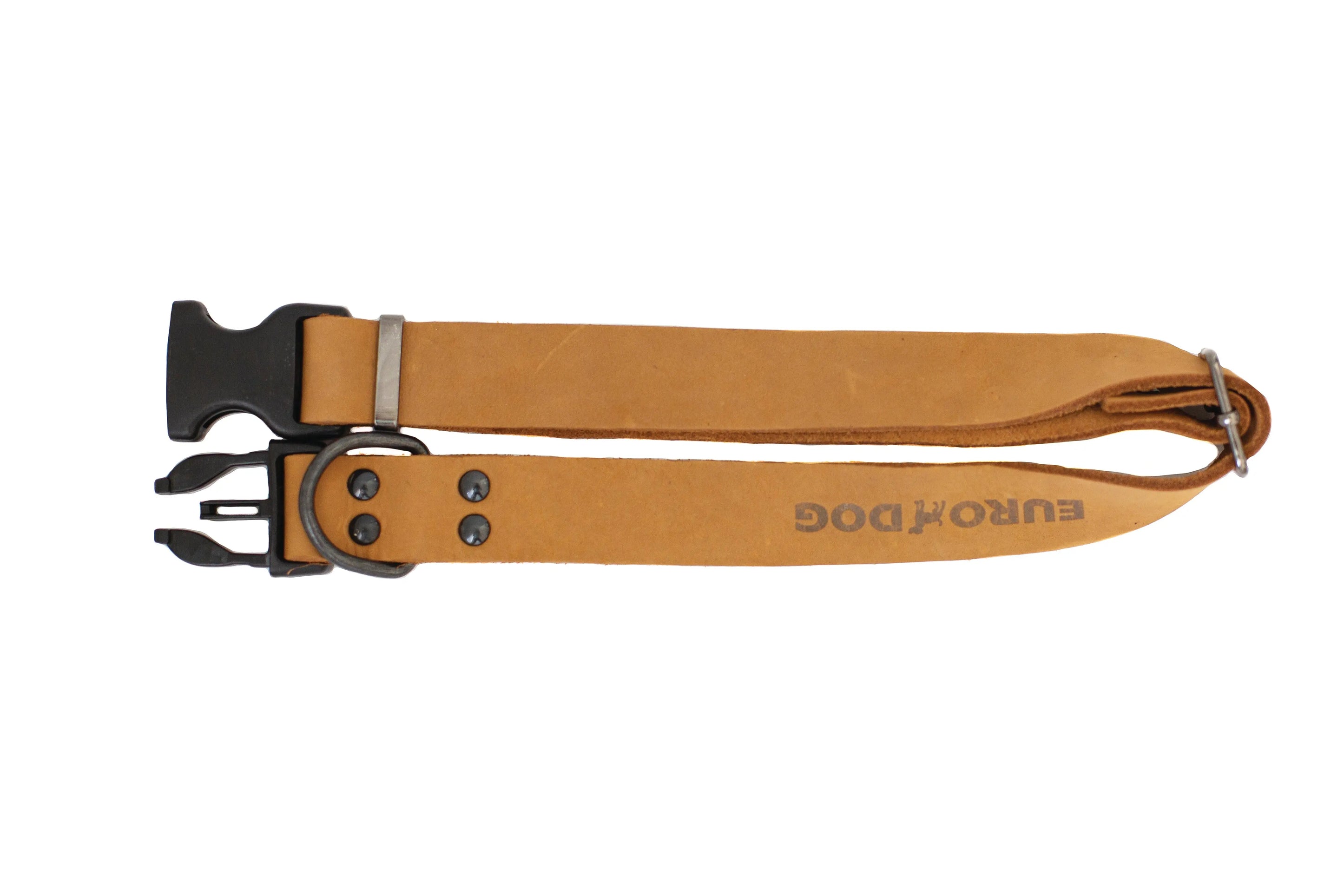 Sport Style Khaki Leather Dog Collar Euro-Dog Collars and Leads