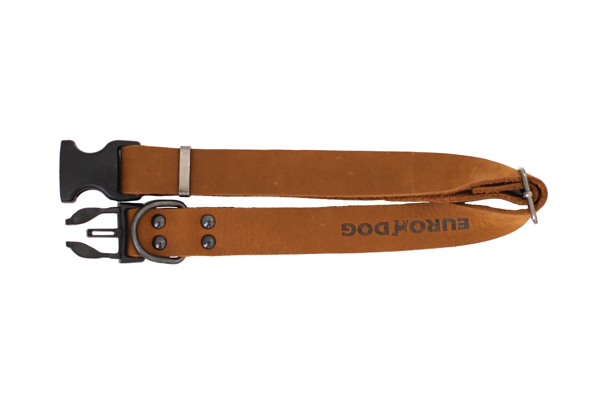 Sport Style Earth Brown Leather Dog Collar Euro-Dog Collars and Leads