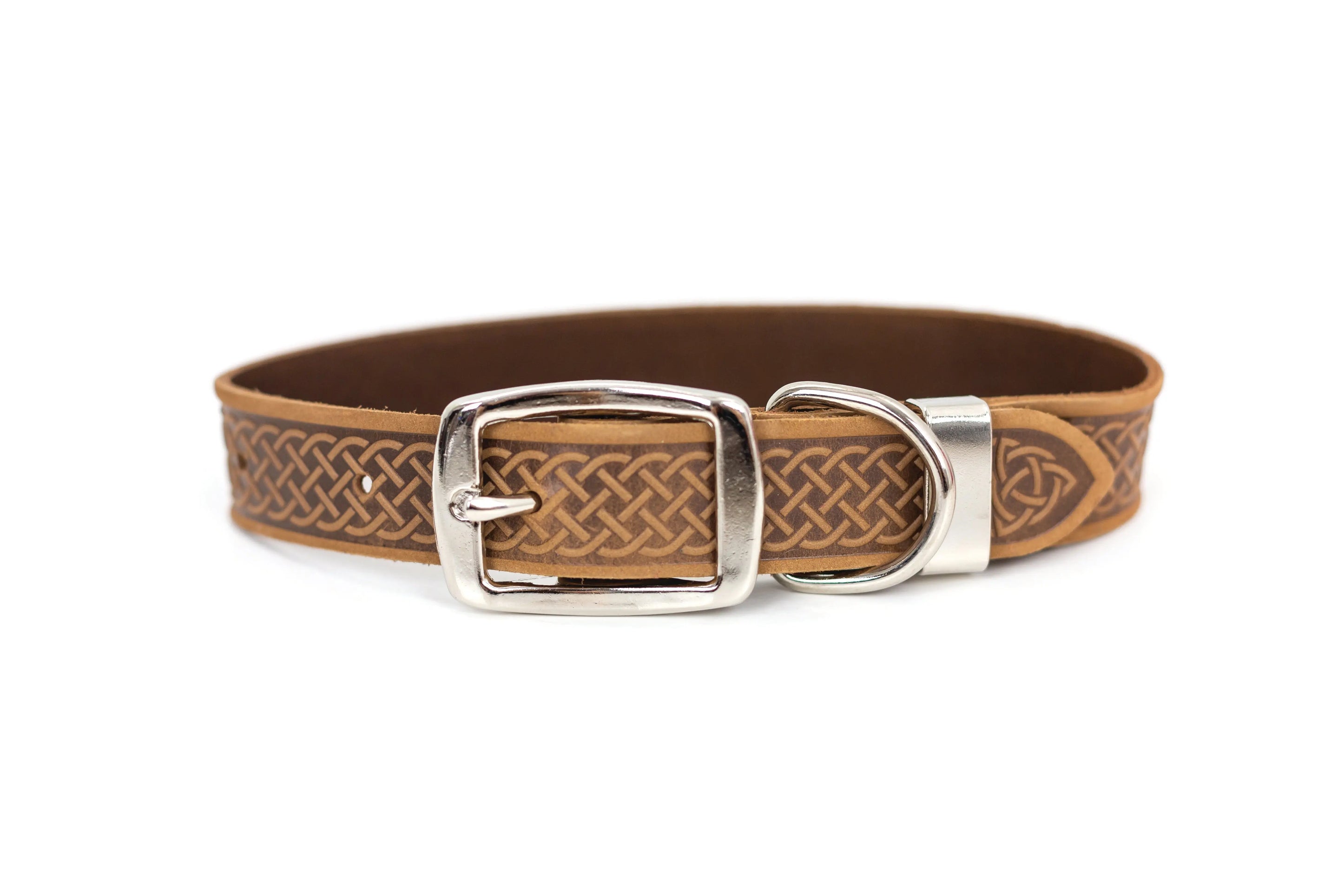 Z Celtic Style Leather Dog Collar Euro-Dog Collars and Leads