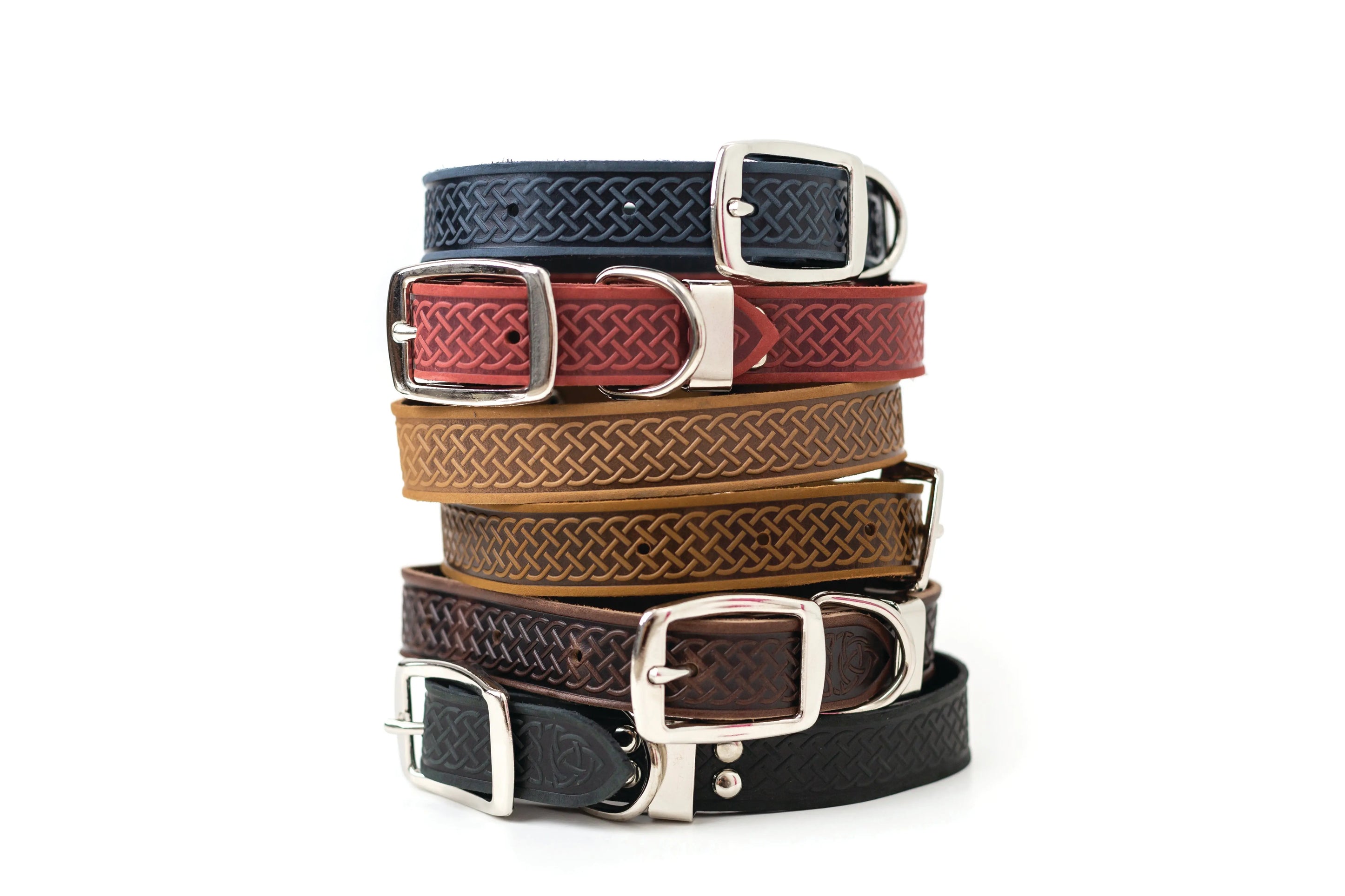 Z Celtic Style Leather Dog Collar Euro-Dog Collars and Leads
