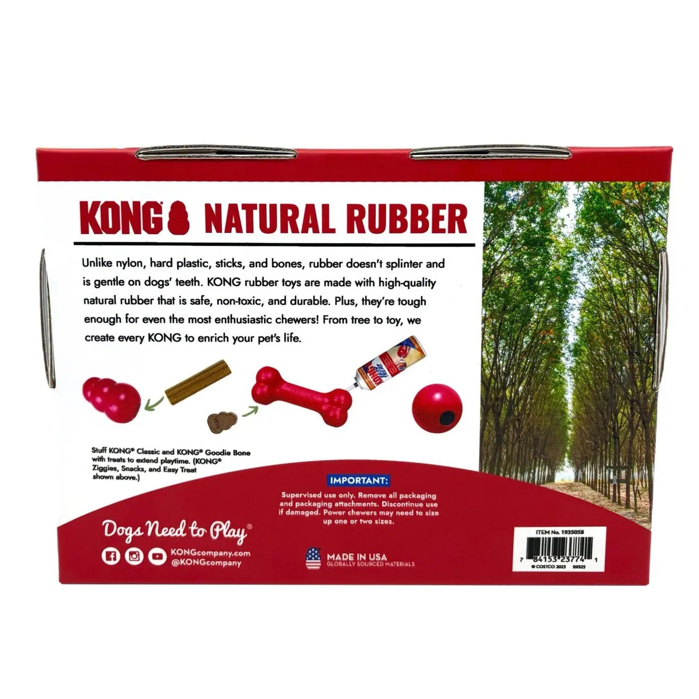 KONG Classic Dog Toys, 3-Count