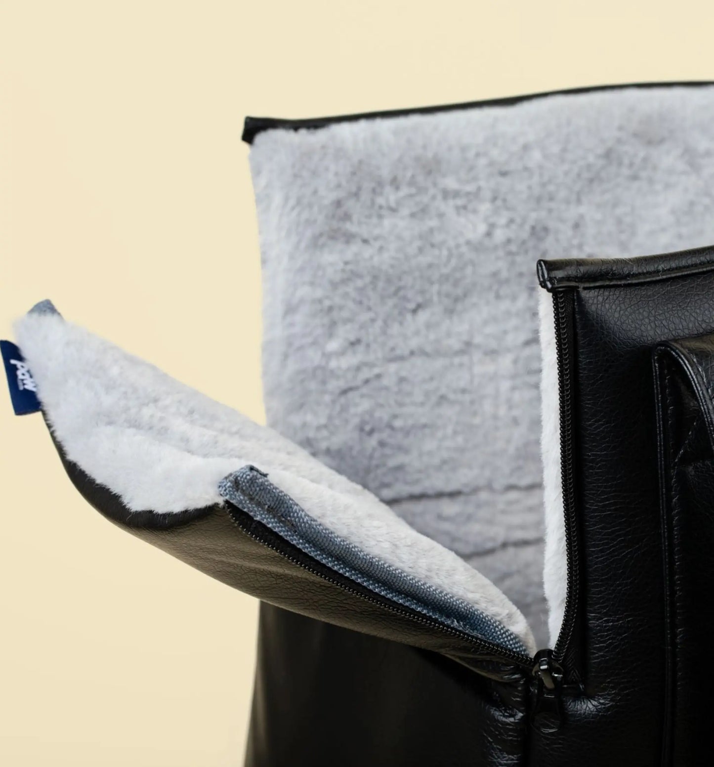 PupTote™ 3-in-1 Faux Leather Dog Carrier Bag - Black Paw.com