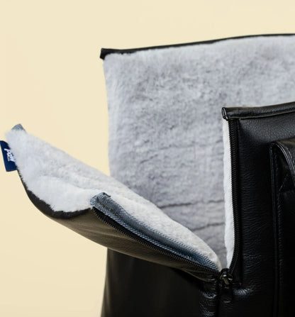 PupTote™ 3-in-1 Faux Leather Dog Carrier Bag - Black Paw.com