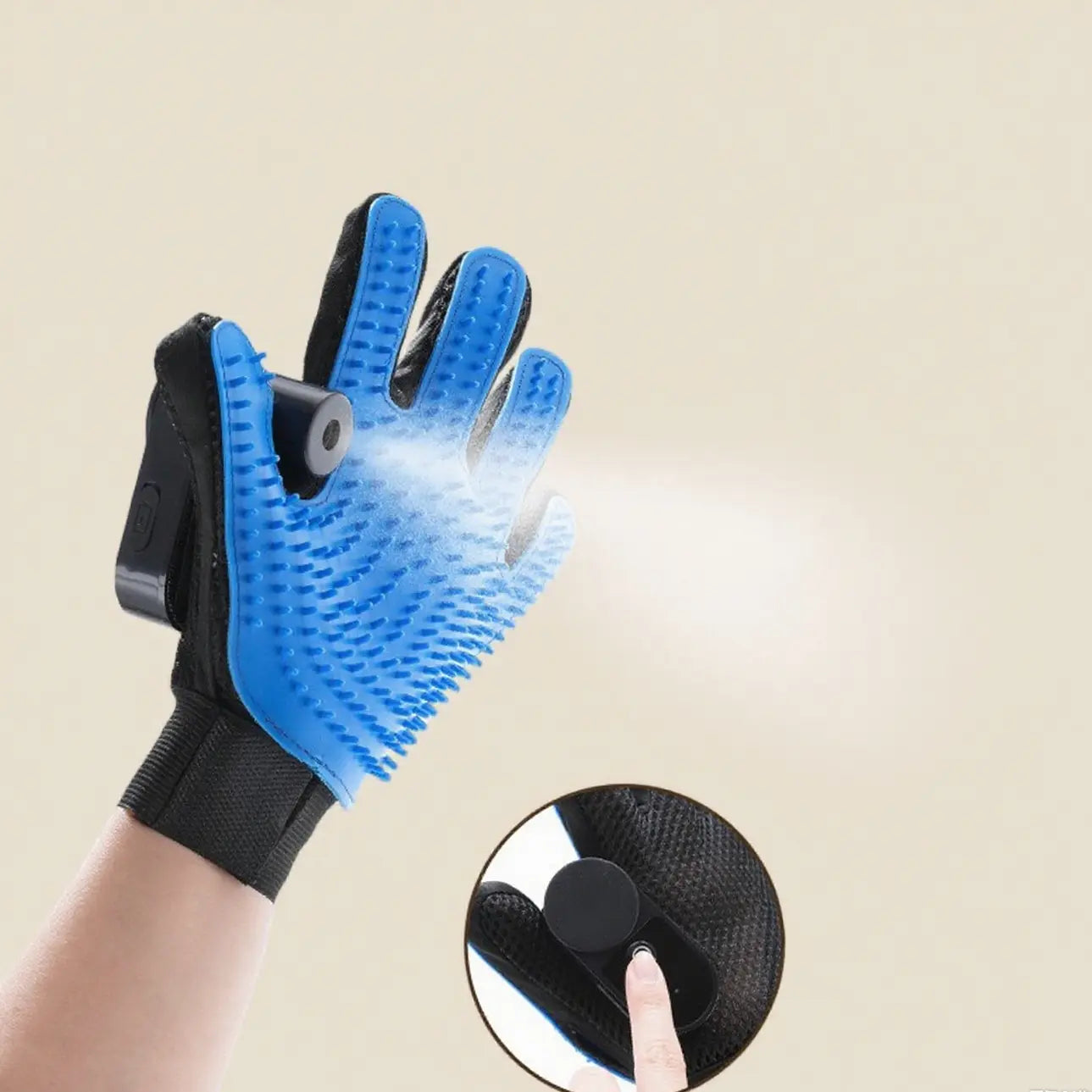 Milou & Lumi Pet Grooming Spray Glove for Hair Removal and Massage Dr. Milou