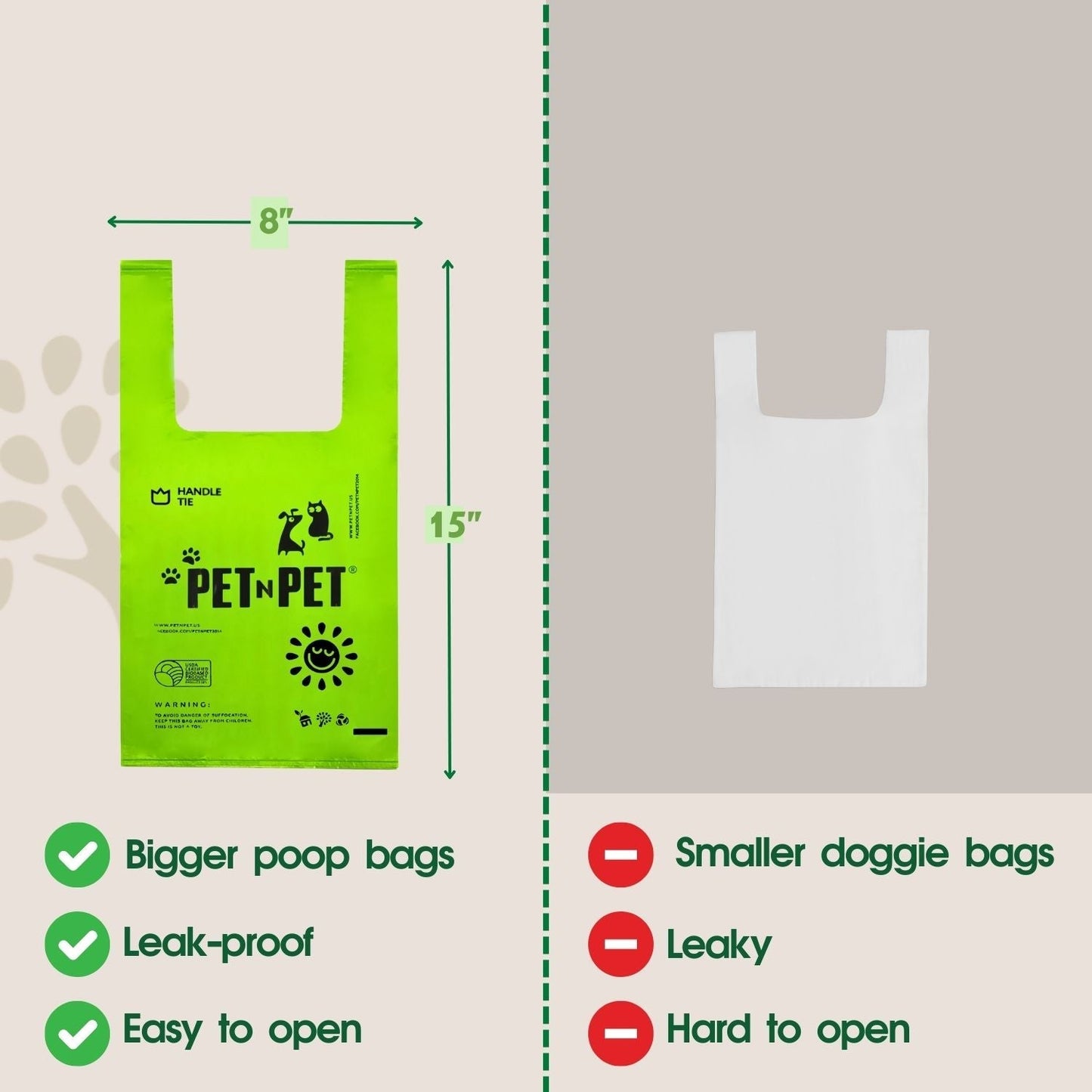 Handle Tie Dog Poop Bags Pet N Pet ®