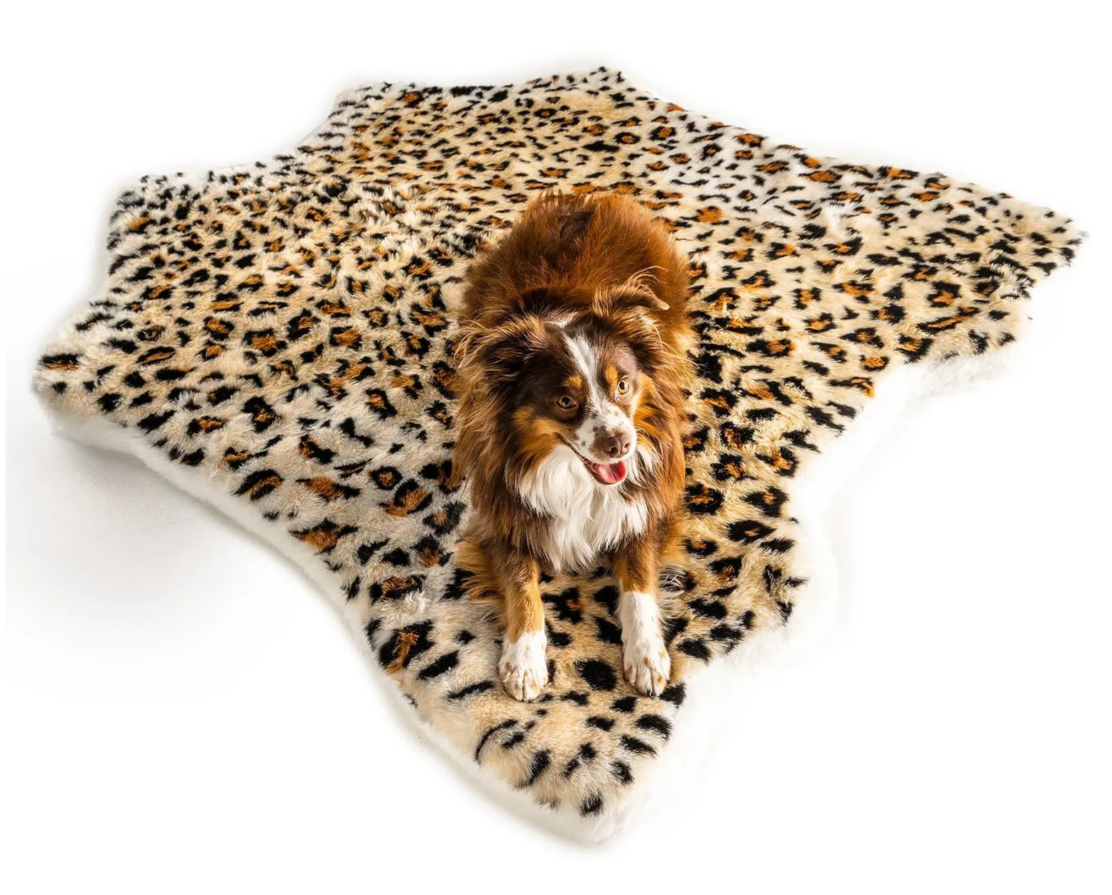 PupRug™ Animal Print Memory Foam Dog Bed - Cheetah Faux Print Paw.com