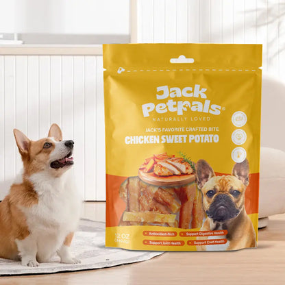 Jack PetPals Crafted Bite Chicken Sweet Potato Dog Treats (12oz) American Pet Supplies