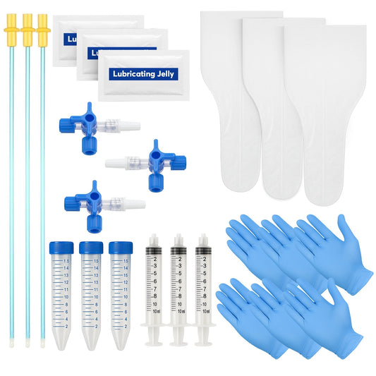 3-Way Canine Breeding Kit – Complete Set for Semen Collection and Insemination with Collection Cones, Insemination Rods, Syringes, Tubes, Gloves, Valves & Lubricating Jelly Horizon Animal Care