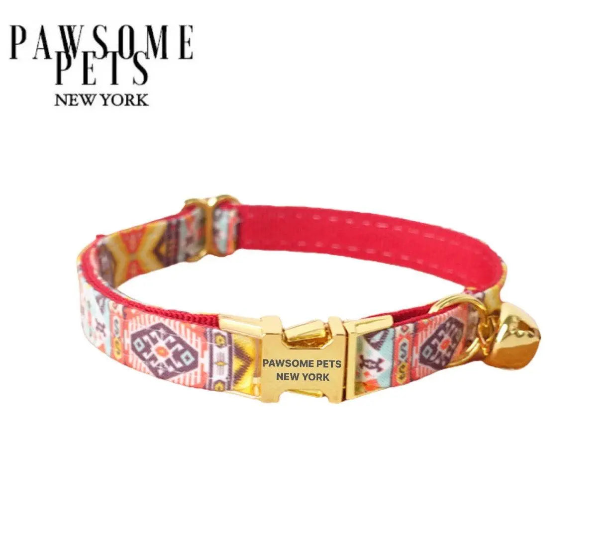 SMALL SIZE DOG & CAT COLLAR - RUBY RED Pawsomepetsnewyork