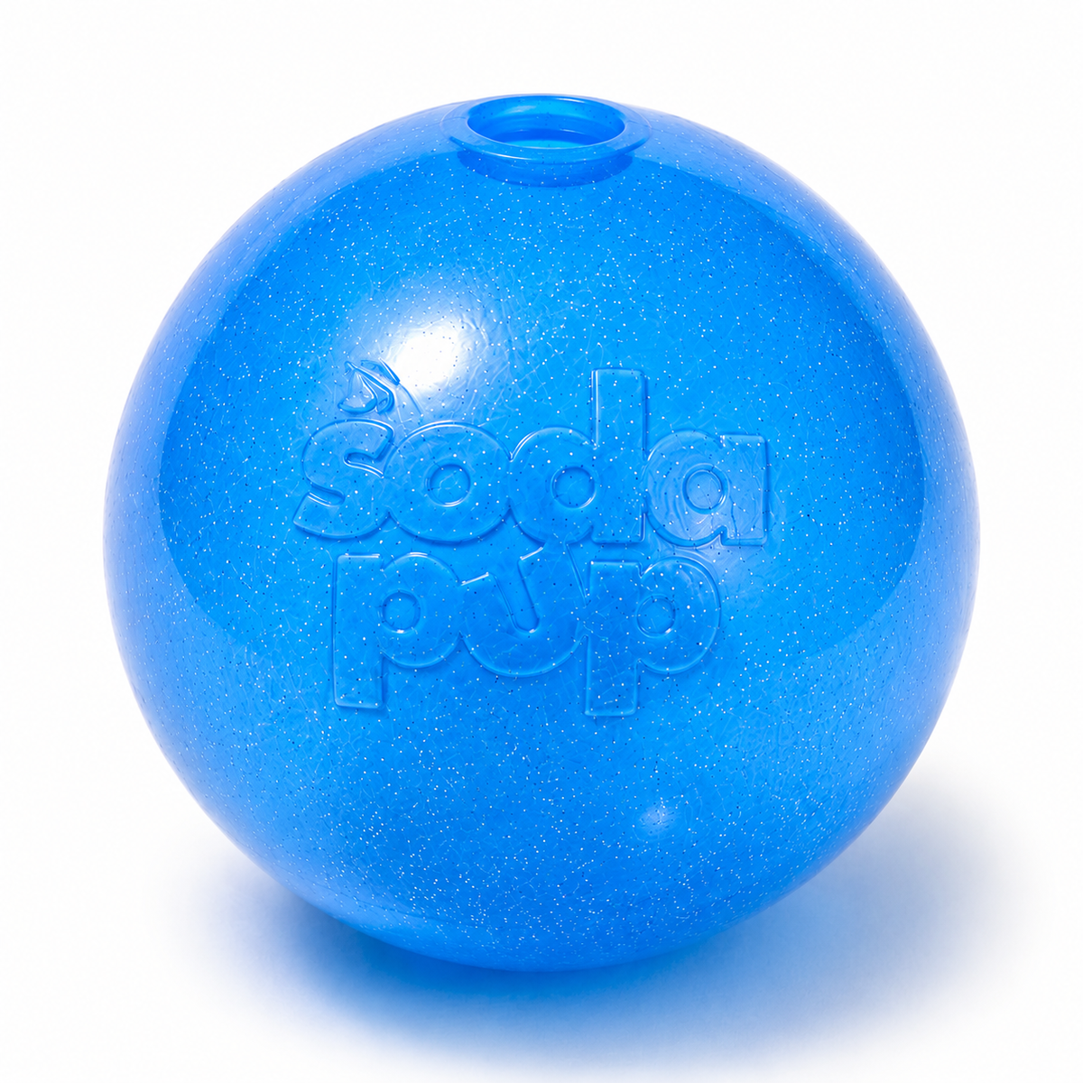 Glitter Ball  Dog Toy | Soft PUP-X Rubber Floating Fetch Ball with Treat Dispenser | USA Made
