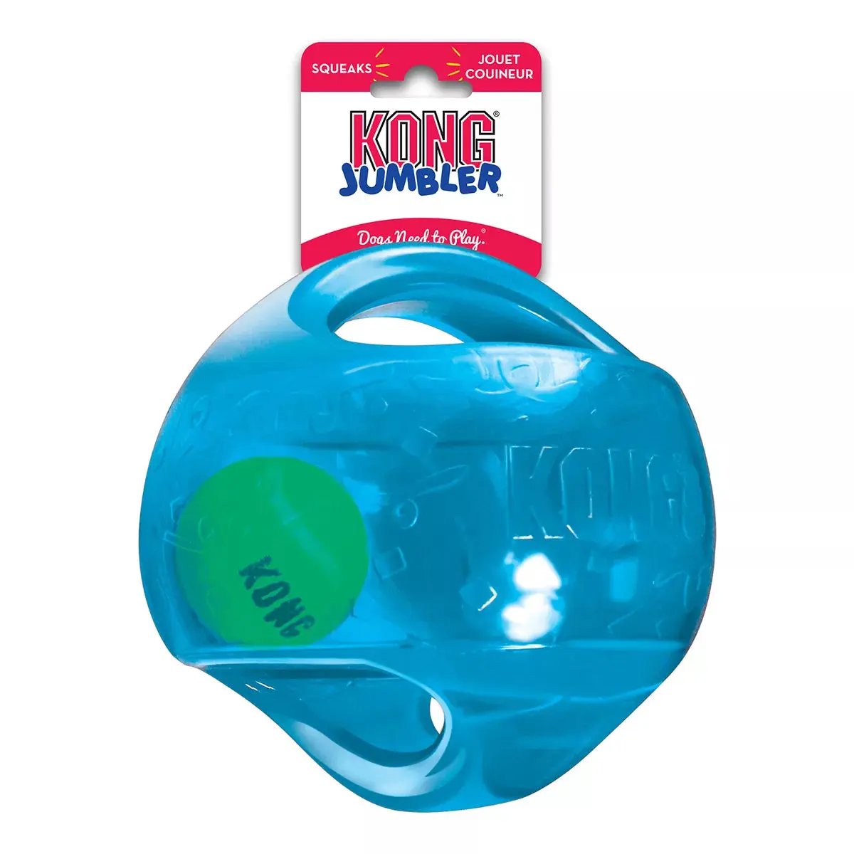 KONG 2-In-1 Jumbler Interactive Dog Toy - Blue - M/L
