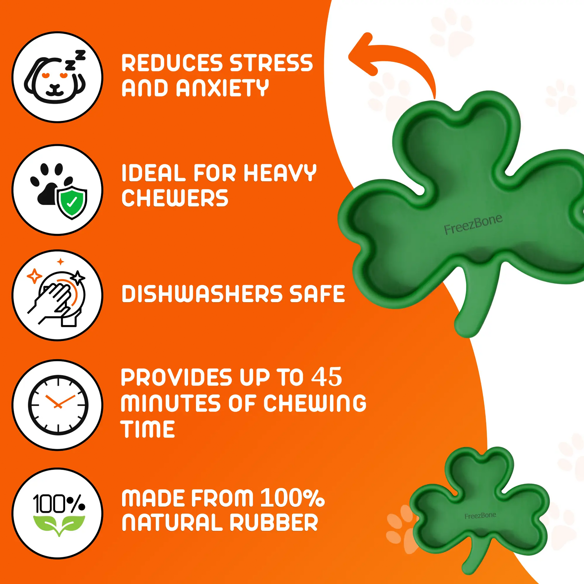 FreezShamrock - Premium Enrichment Toy Freezbone