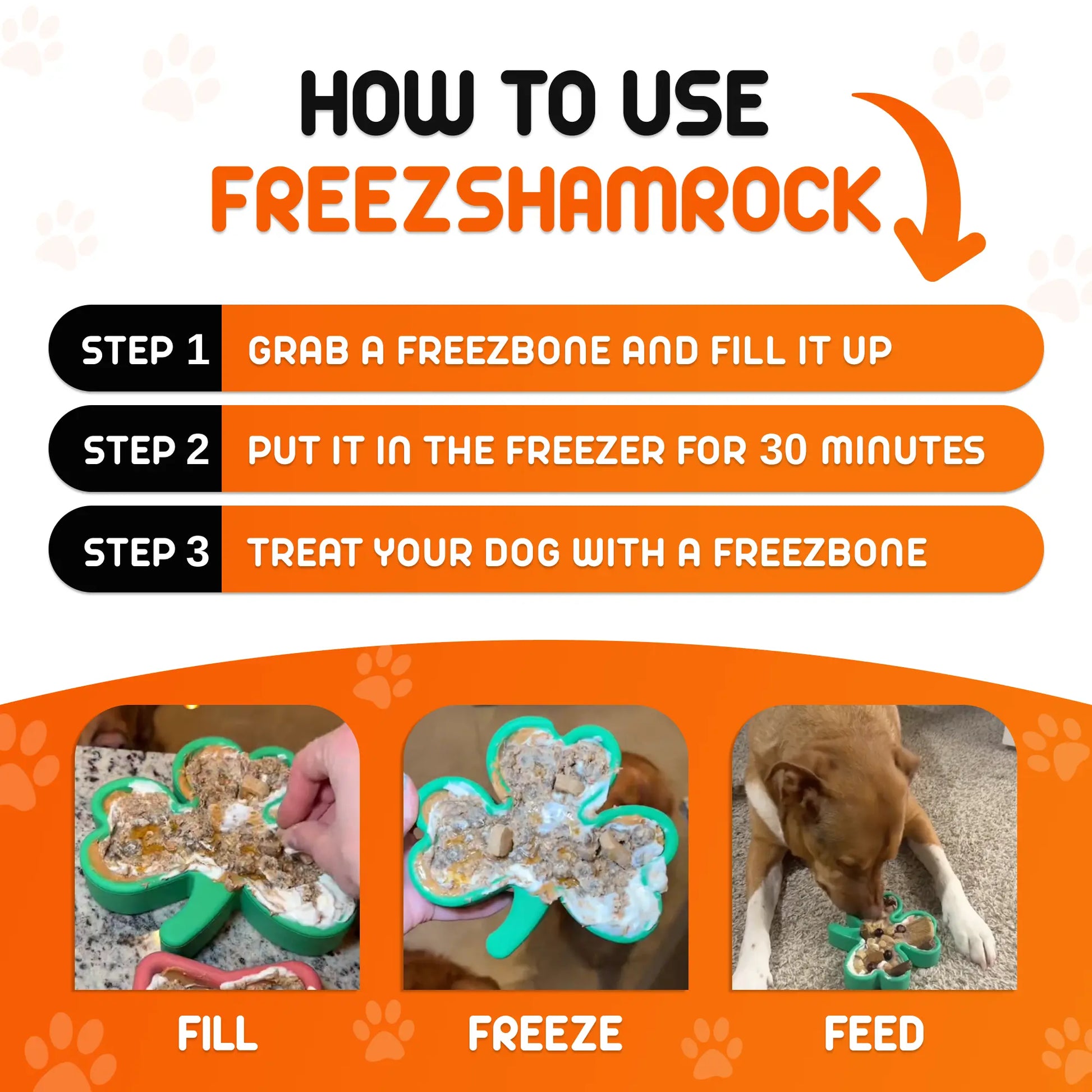 FreezShamrock - Premium Enrichment Toy Freezbone