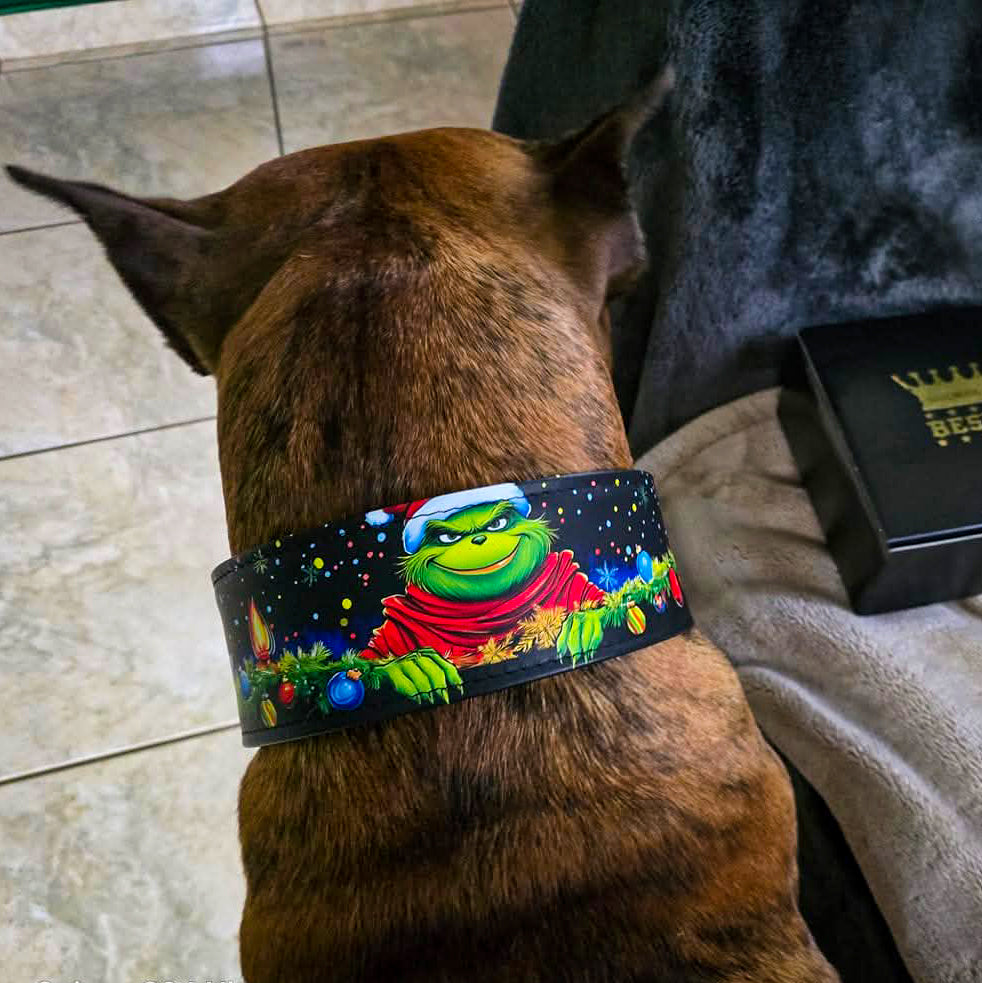 Bestia Grinchmas Leather Dog Collar – Limited Edition