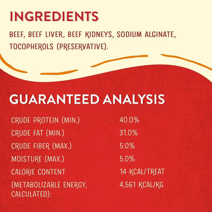 Freeze-Dried Raw Wild Weenies Dog Treats - High-Protein Training Treats for Dogs & Puppies - All-Natural Grass-Fed Beef Recipe with 97% Meat & Organs - USA Made - 11.5 Oz Bag