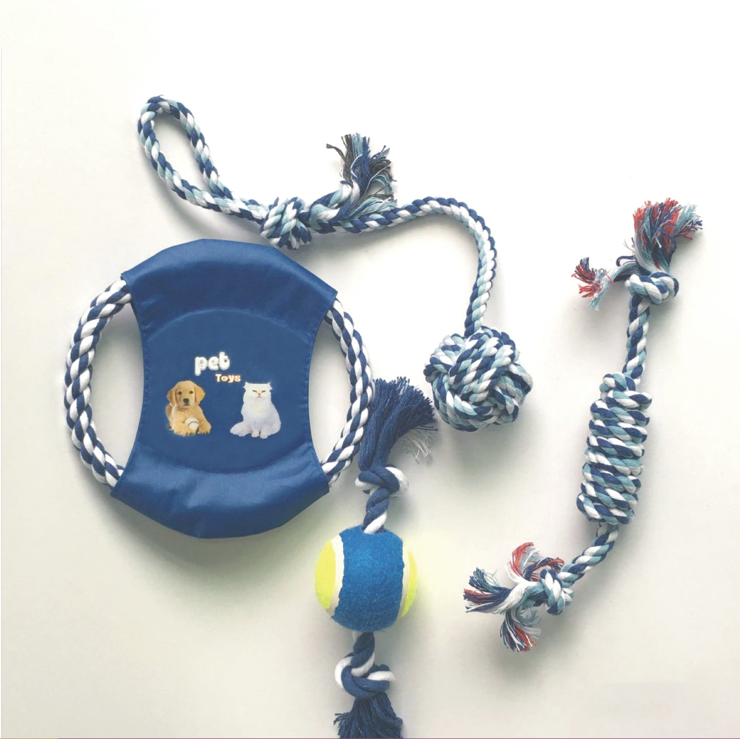 Combination Set Dog Toy Set Spot Cotton Rope Bite Toy Dog Tooth Grinding Toy