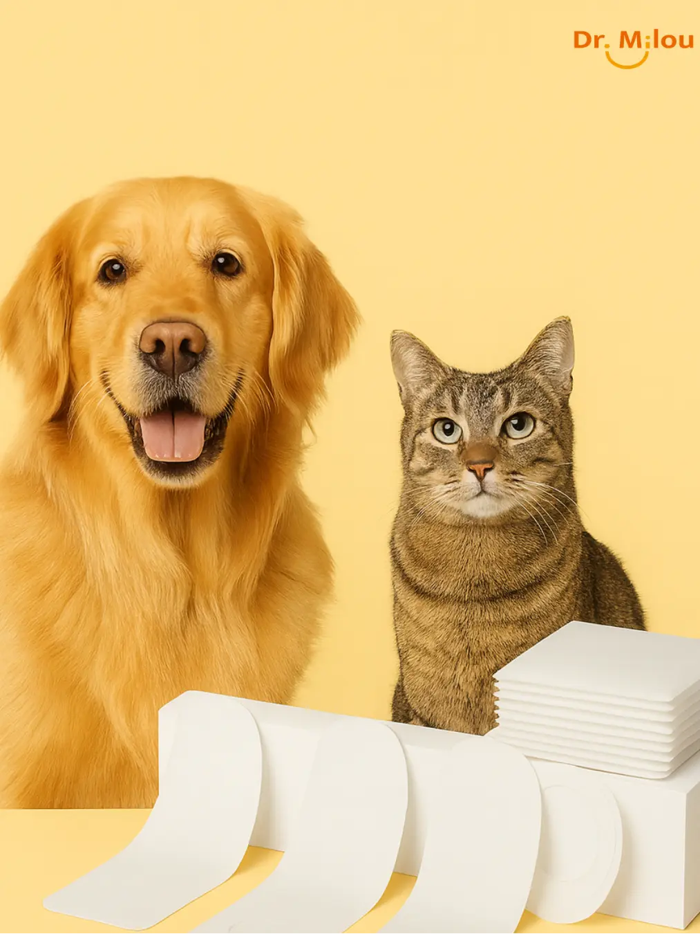 Dr. Milou Pet Dental Finger Wipes – Daily Oral Care for Dogs & Cats Dr. Milou