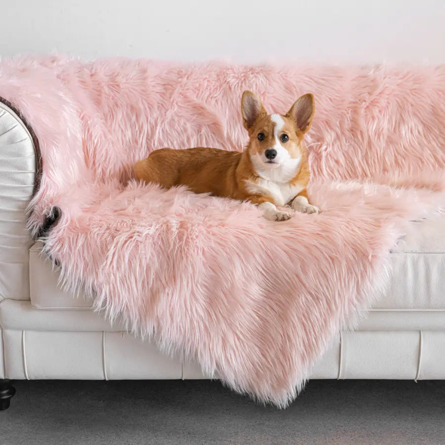 PupProtector™ Waterproof Throw Blanket - Blush Pink Paw.com
