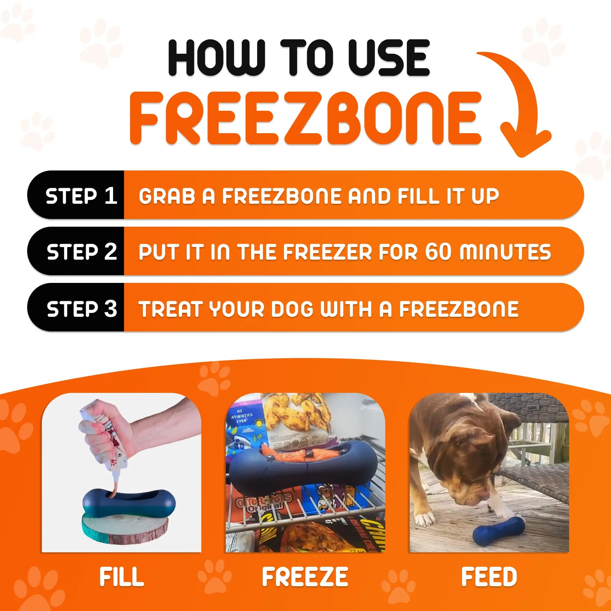 Freezstick - Indestructible Enrichment Chew Freezbone