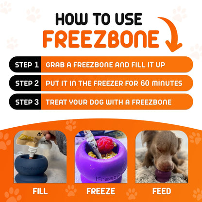 Freezball - Durable Fillable Dog Chew Bone Freezbone