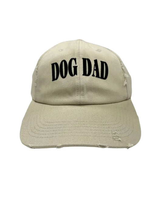 Dog Dad Distressed Cap - Tan Le Gray Haus