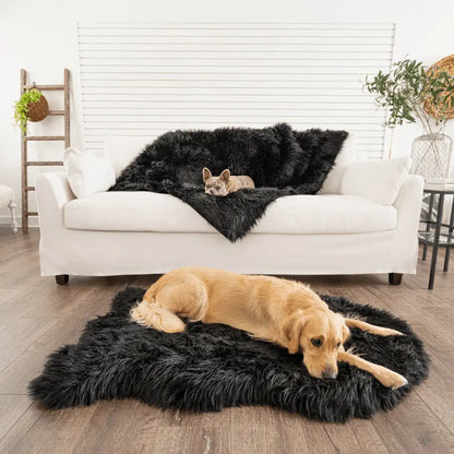 PupProtector™ Waterproof Throw Blanket - Midnight Black Paw.com