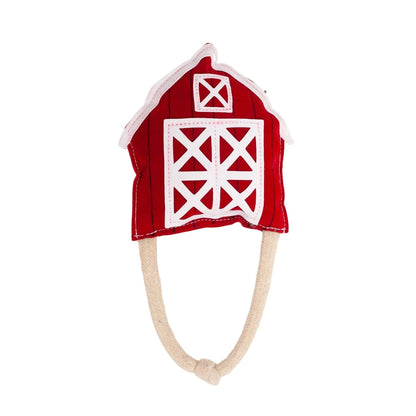 Country Living Faux Leather Red Barn Dog Chew Toy – Safe, Long-Lasting, and Non-Toxic American Pet Supplies