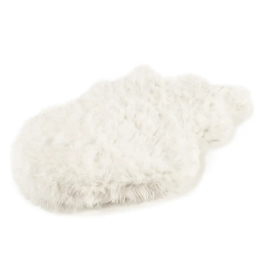 PupRug by Paw.com™ Faux Fur Orthopedic Dog Bed - Curve Polar White Paw.com