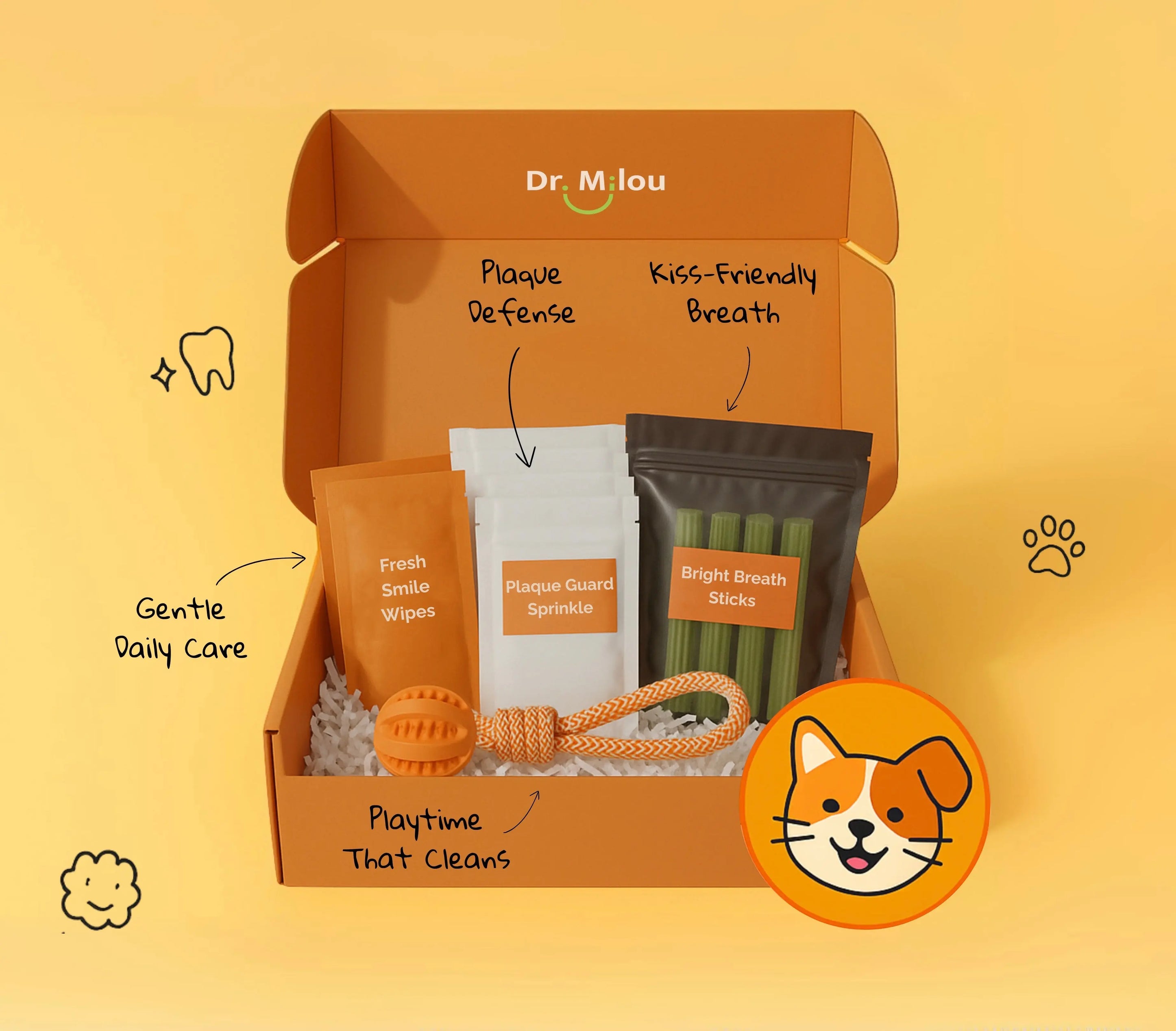 Dr. Milou Everyday Essentials Pet Dental Care Kit Dr. Milou