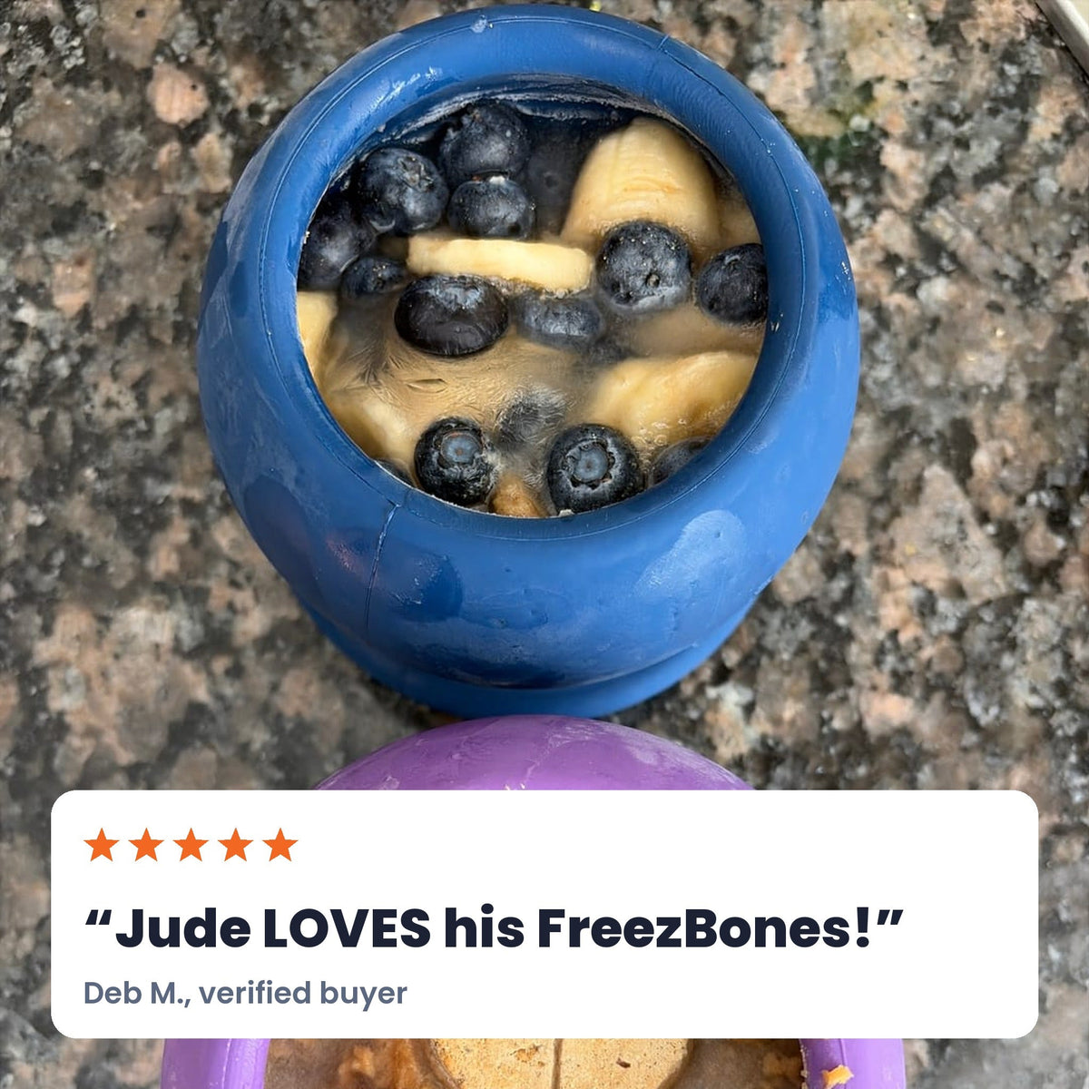 Freezball Dog Chew Toy- Durable Fillable Dog Chew Bone