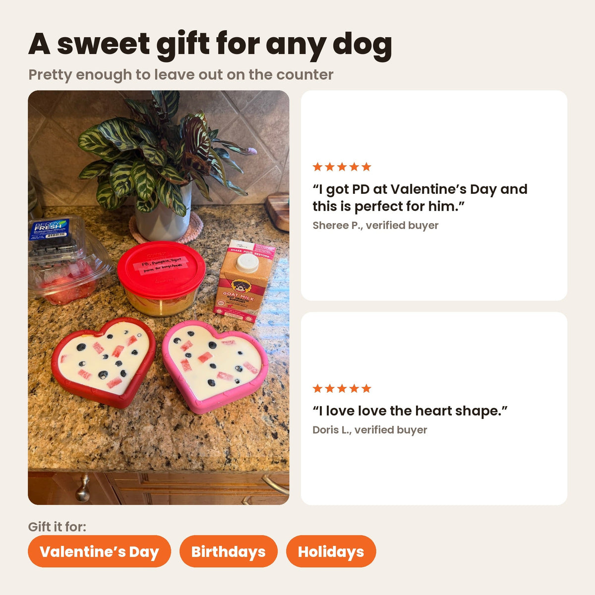 FreezHeart - Durable Heart Enrichment Chew
