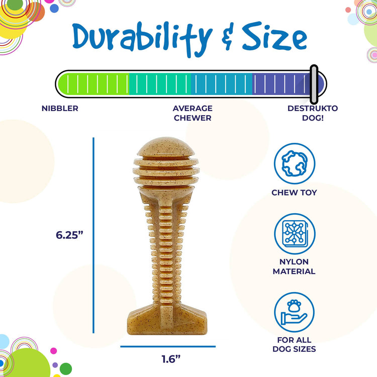 Honey Bone Dental Tower Nylon Chew Toy for Aggressive Chewers | USA Made