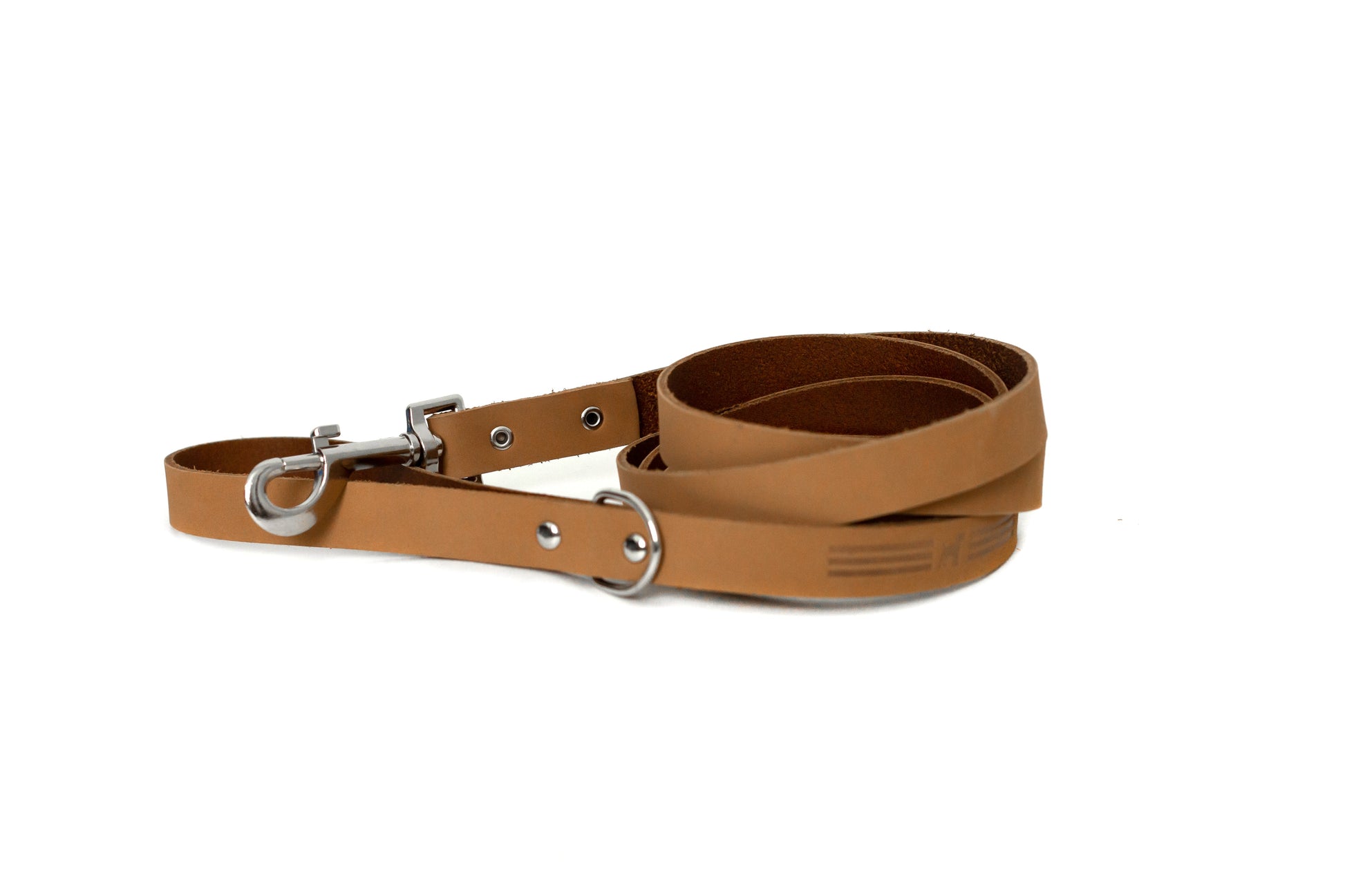 Modern Style Khaki Leather Leash Euro-Dog Collars and Leads