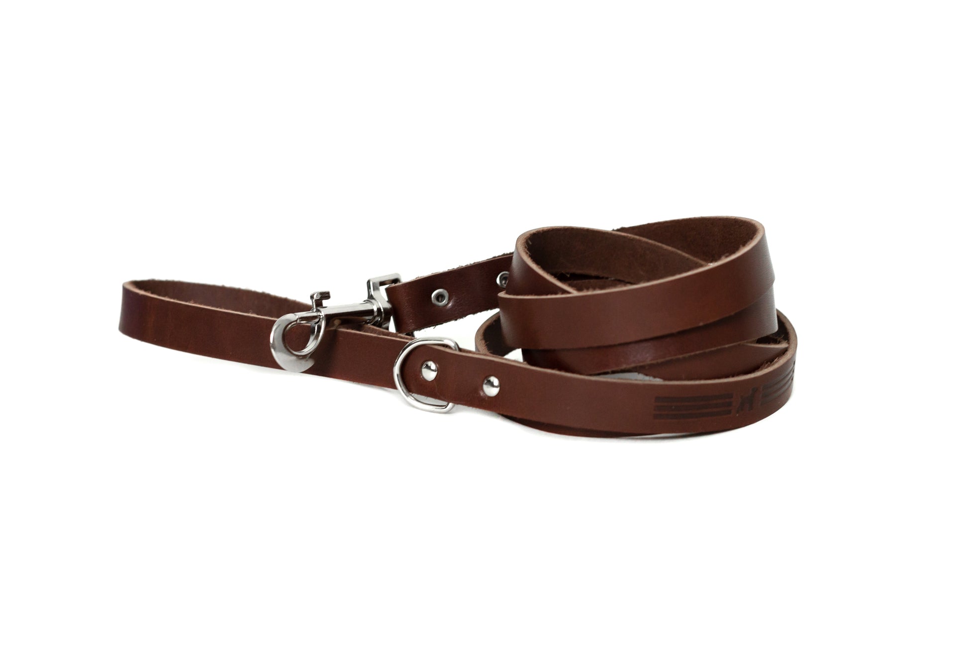 Modern Style Chocolate Leather Leash Euro-Dog Collars and Leads