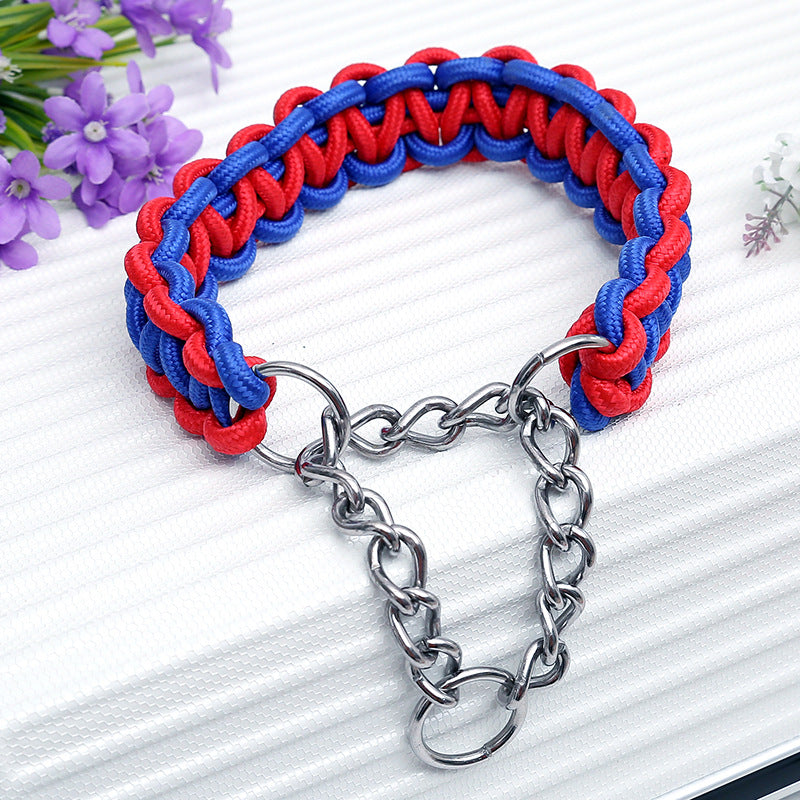 Anti-Bite Dog Chain Iron Chain Big Dog Traction Rope Golden Retriever Labrador Samoyed Walking Dog Rope