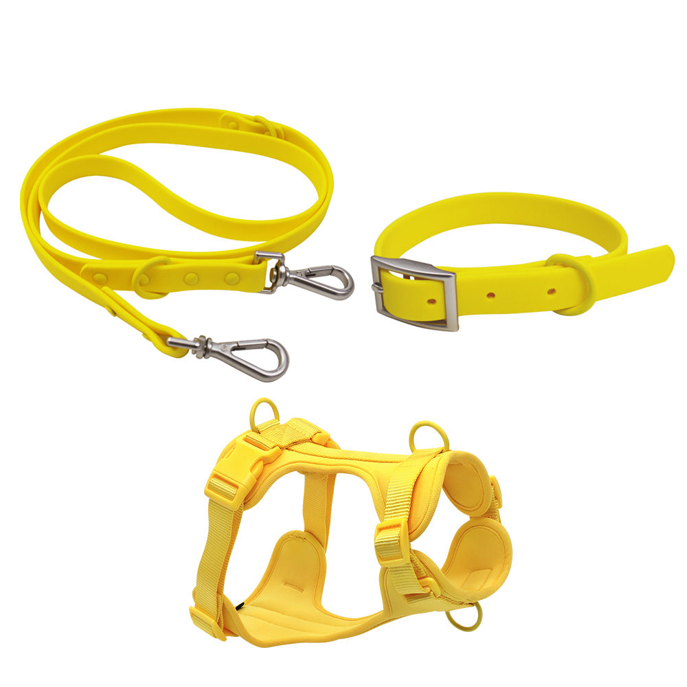 New Waterproof PVC Pet Dog Leash Small And Medium-Sized Dog Anti Bite Chest Strap Dog Leash