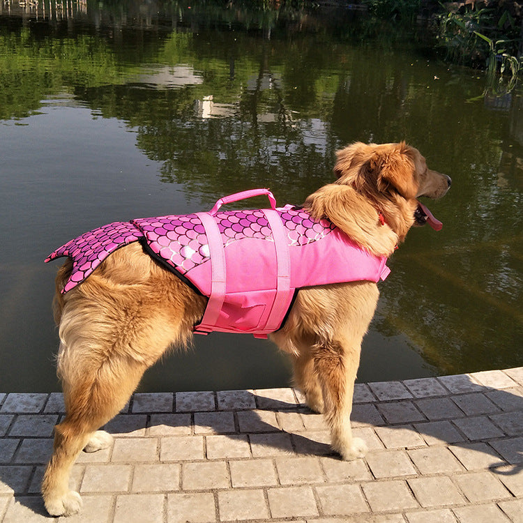 Pet Lifejacket Shark Mermaid Swimsuit Dog Swimsuit Safety Suit Dog