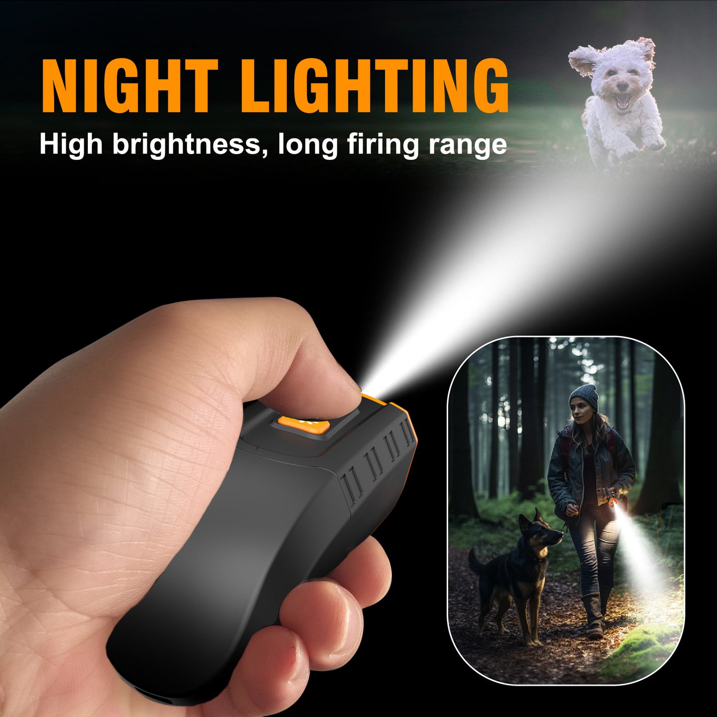 Handheld Ultrasonic Dog Trainer Portable Barking Stopper Dog Repellent Pet Training Supplies